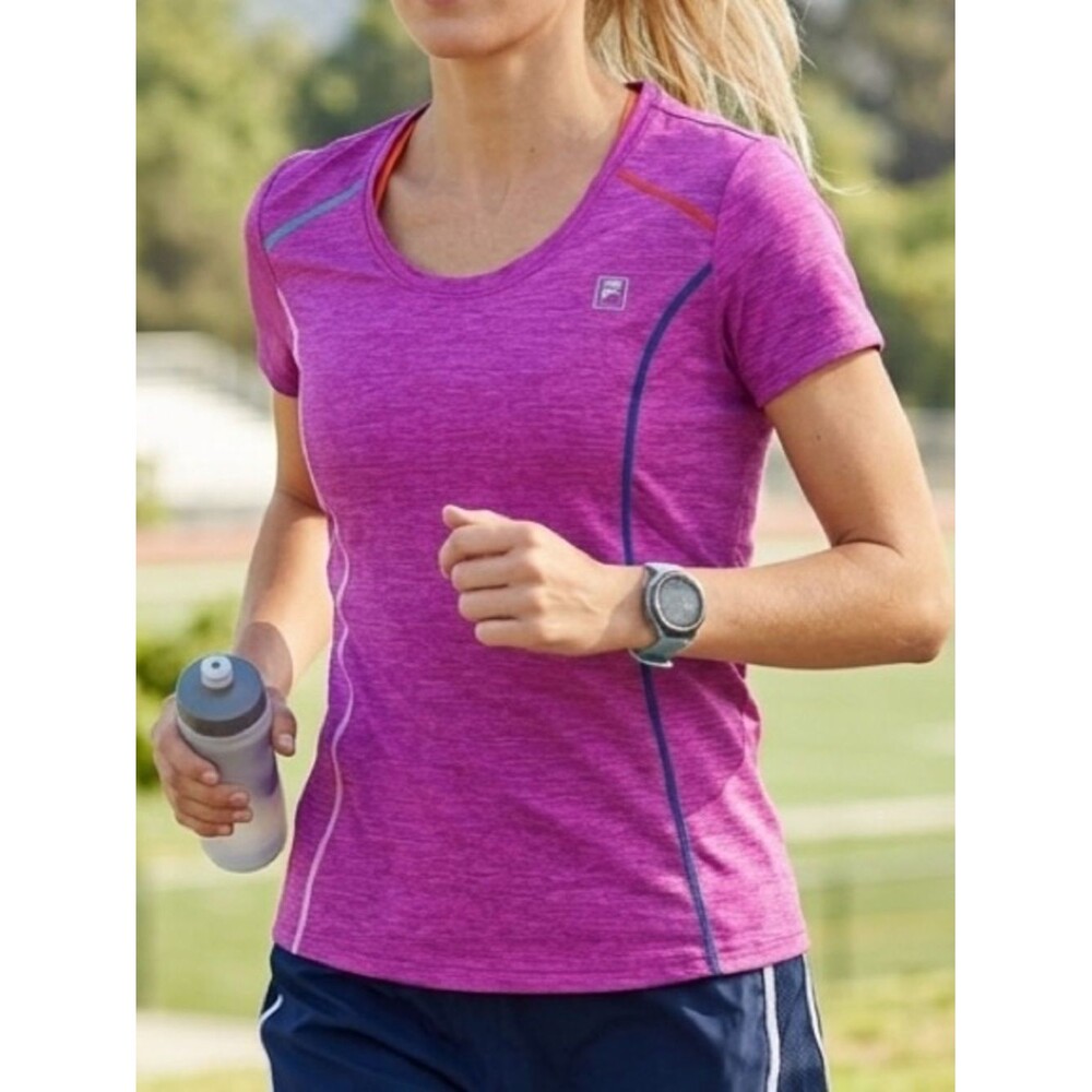 Fila Women's Short-Sleeve Performance Tee in Magenta sz LG